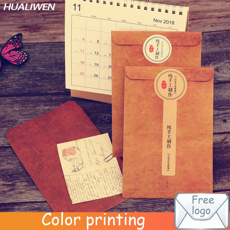 10pc Fire paint envelope Kraft paper envelope card mobile phone case packaging bag