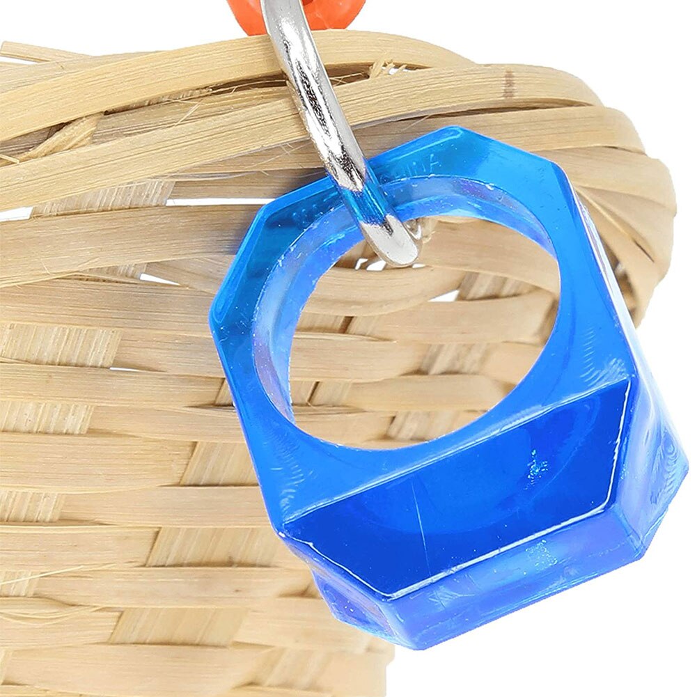 Birds Swing Wooden Parrot Swing Nest Toys Reusable Birds Hanging Toy for Squirrel Finches Parrot Round Shape Hanging Swings