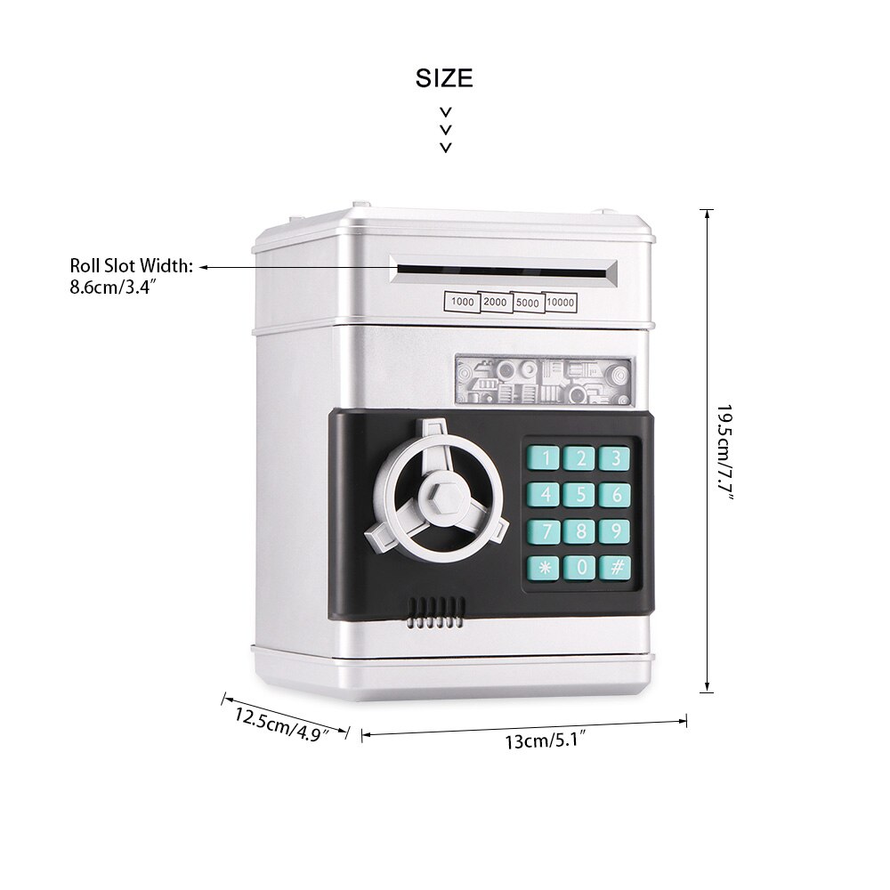 Spaarpot Atm Wachtwoord Spaarpot Automatische Elektronische Piggy Cash Saving Coin Box Atm Bank Kluis Storting Bankbiljet