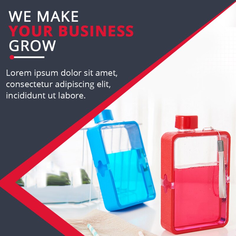 A5 płaski czajnik kreatywny kwadratowy papierowy bidon przenośny podróż sport dziecięcy kubek prosty przezroczysty kubek na wodę z tworzywa sztucznego