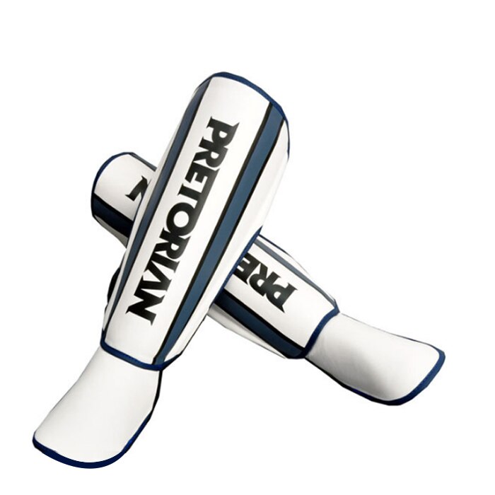 Pretorian Profession Grant boxe Ticken shinguard Greaves cou-de-pied Mma pied Muay Thai jumeaux gants de combat hommes Mma tibia garde: WHITE / M