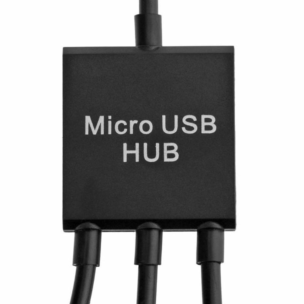 Micro USB HUB 3 in 1 Man-vrouw Dubbele USB Host Power Opladen OTG Hub Cable Adapter Converter Extender voor Mobiele Telefoon