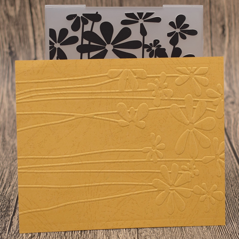 Modèle de dossier de gaufrage en plastique, fleurs de gloire du matin, pour Scrapbooking, carte d'album Photo en papier, décoration de fond