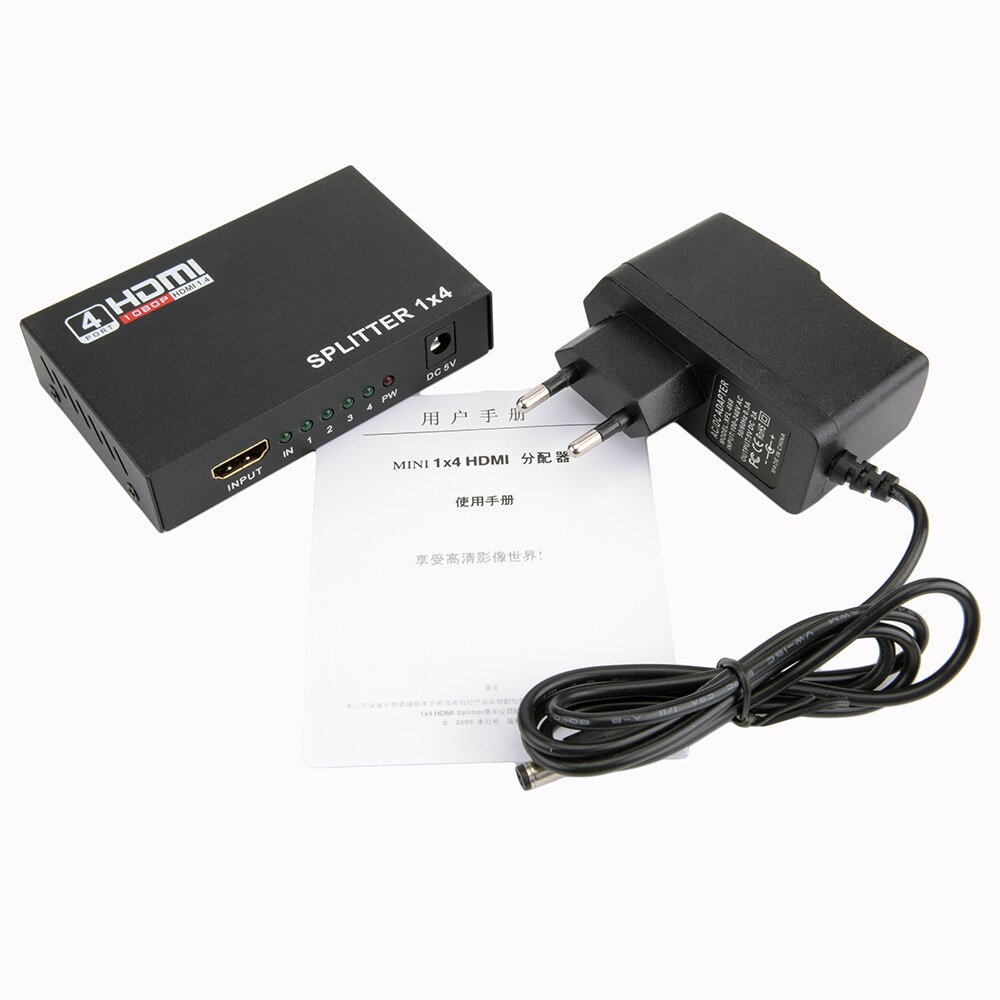 Fabriek Prijs 1080P 3D Hdmi Splitter 1X4 1 In 4 Out Hdmi Splitter