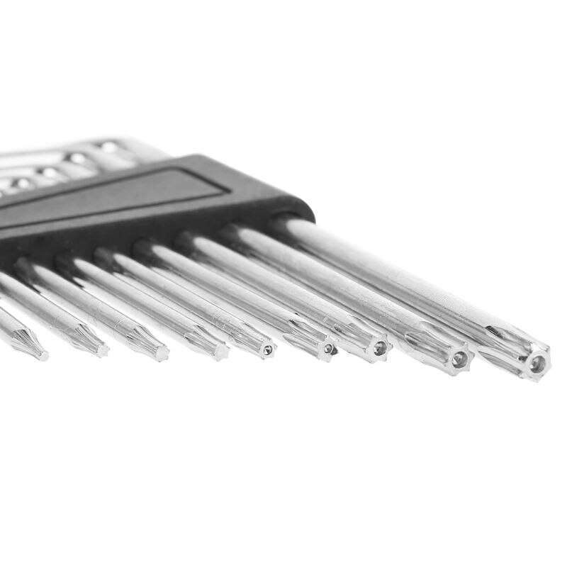 Juego de llaves hexagonales Torx en forma de L, herramienta de reparación, destornillador, herramienta útil, , 9 Uds.