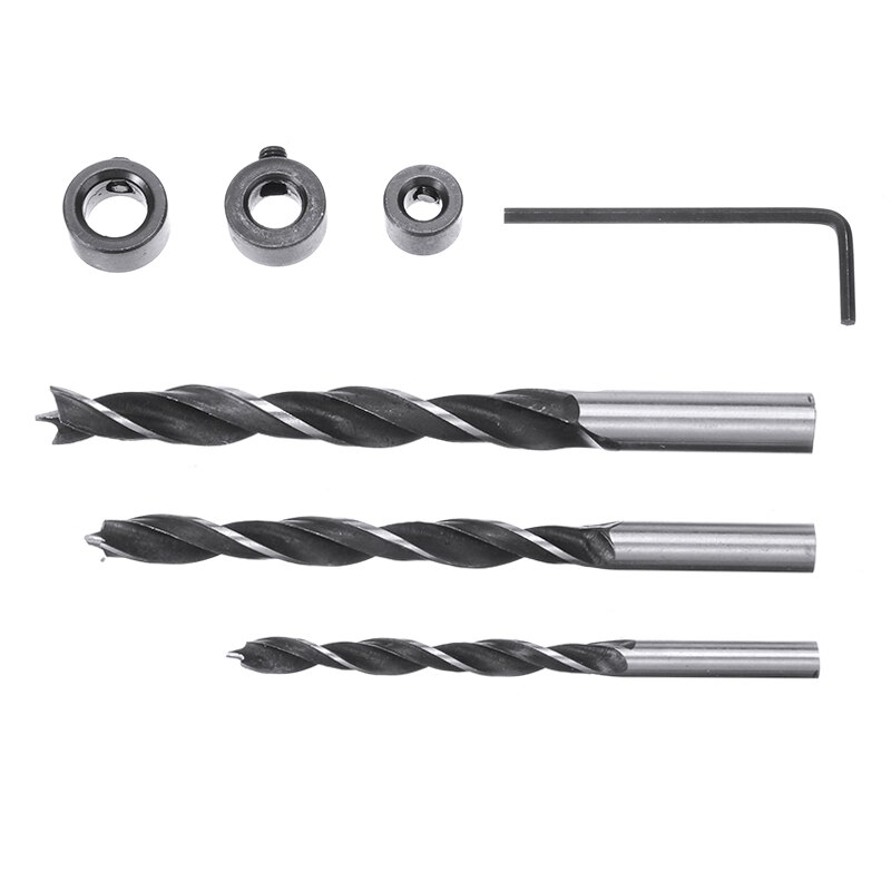 44 stk/sæt træ-dyvel-jig hurtig-dwell-jig-sæt 6/8/10mm bore-pinde træstift til træ hulsav hulstyrer