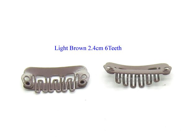 20 stk billigste 2.4cm 6 tænder små hår metal clips til hair extensions toupé clips snap clip til hår paryk skudværktøj lzh 0104