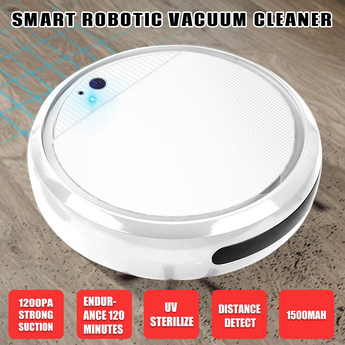 1800Pa Smart Robot Vacuum Cleaner UV Sterilization Auto Rechargeable Floor Sweeping Robot Dry Wet Mopping Vacuum Cleaner Machine