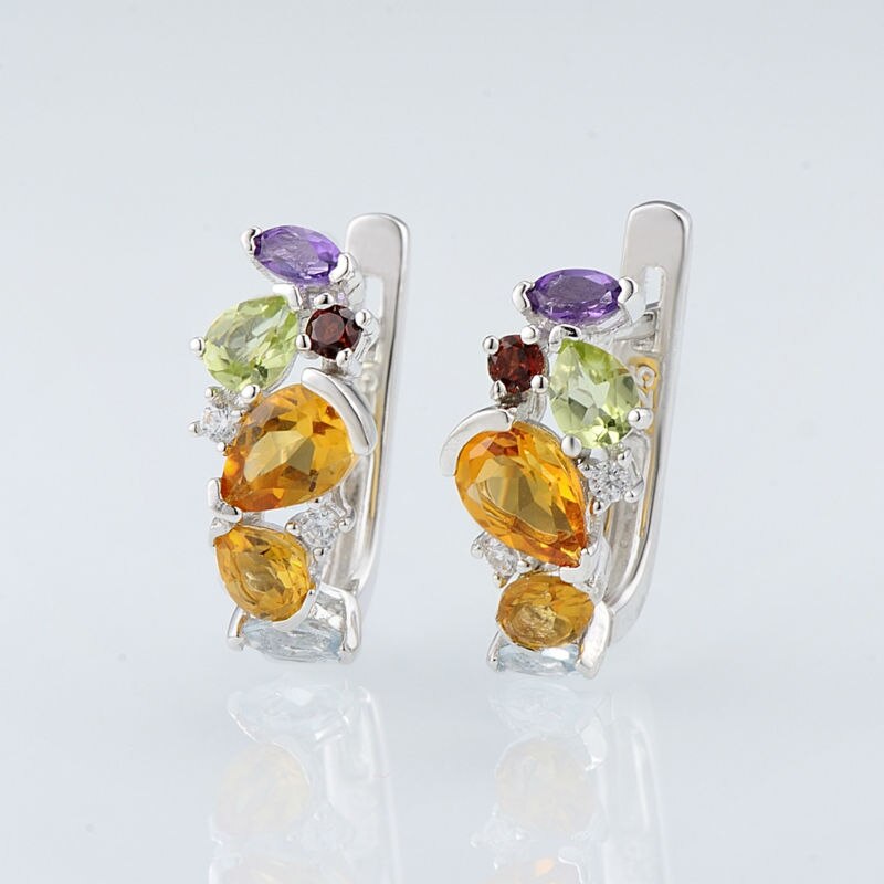 Santuzza Zilveren Oorbellen Voor Vrouwen 925 Sterling Zilveren Oorbellen Zilveren 925 Met Stenen Zirconia Brincos Sieraden