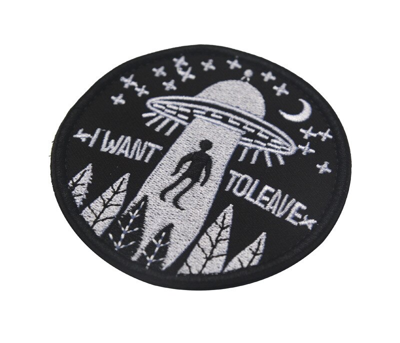 Collectibles Geborduurde Stof Badges Universe Space Ufo Vlucht Astronaut Armband Hook &amp; Loop Fasteners Applique Kleding Jeans: 2HookLoop