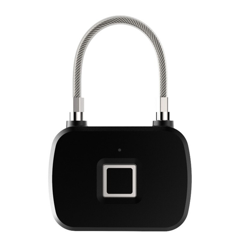 Bærbar elektronisk lille lås smart fingeraftryks hængelås tyverisikring dørlås hængelås taske bagage lås