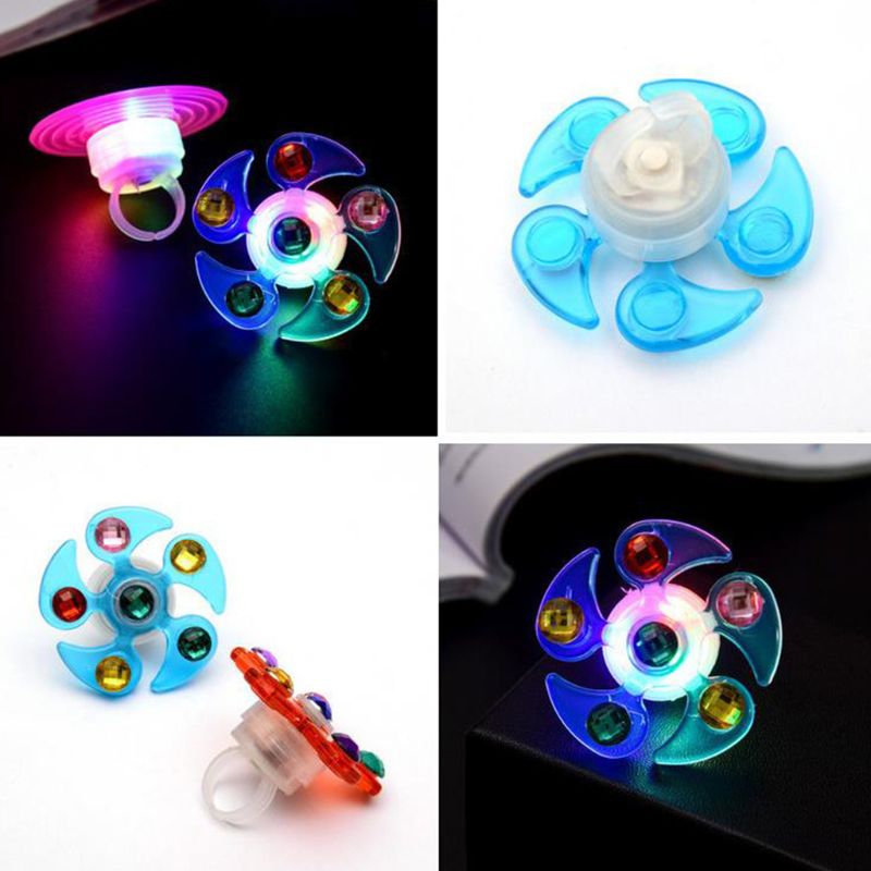 Neue Leucht Ringe Kleine Spielzeug Kinder Finger Tipto Fingertip Gyro Spirale Drehen Kinder Ring Armband Preise