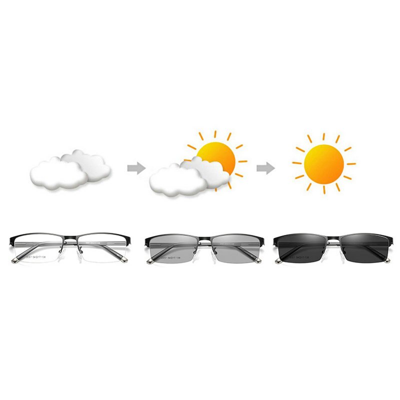 Dioptrien Photochrome Fertig Myopie Gläser Lichtempfindliche Chamäleon Anti-Blendung Ändern Farbe Objektiv Brillen FML