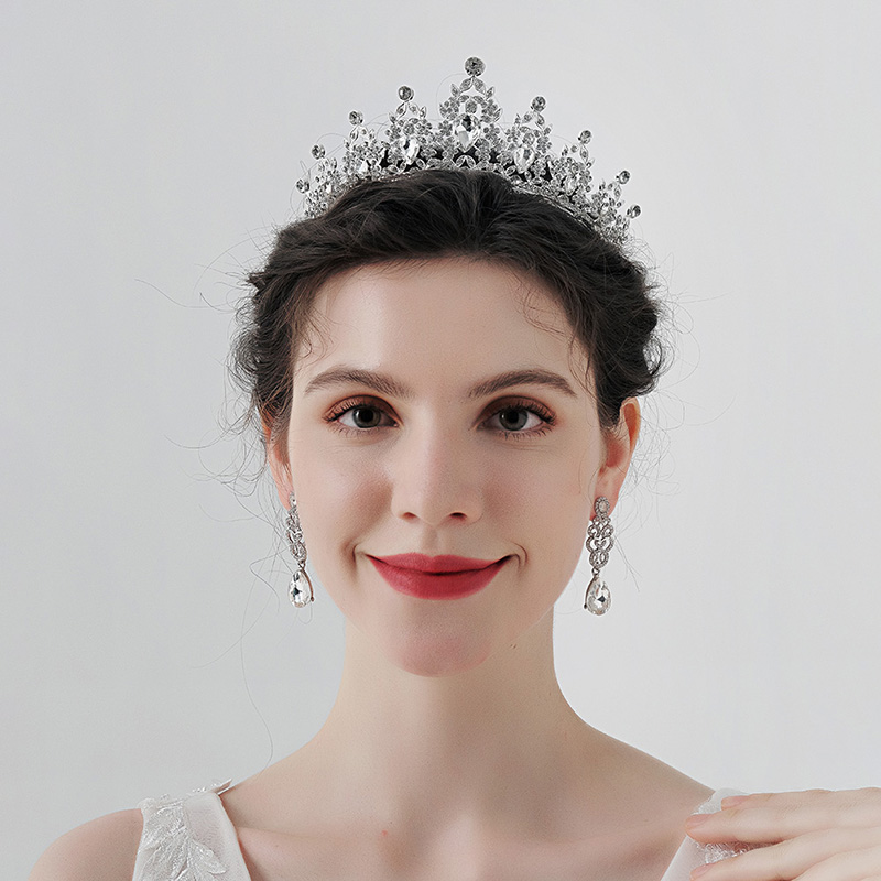 Mode Zwart Kristal Haar Kroon Voor Vrouwen Prom Gouden Kleur Tiara 'S En Kronen Haaraccessoires Bruids Haar Sieraden