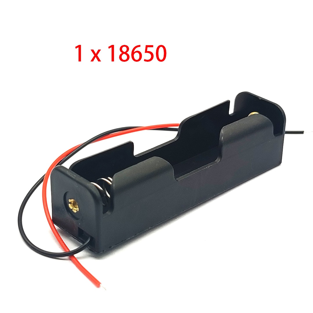 18650 serier batterikasse 1*18650 batteriboks 18650 holder med ledninger 3.7v serier parallelforbindelse diy