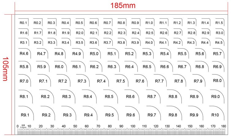 High Precision Film Point Gauge Soft Ruler Microscope Micrometer Calibration Slide Line Width Particle Diameter Measurement: 9