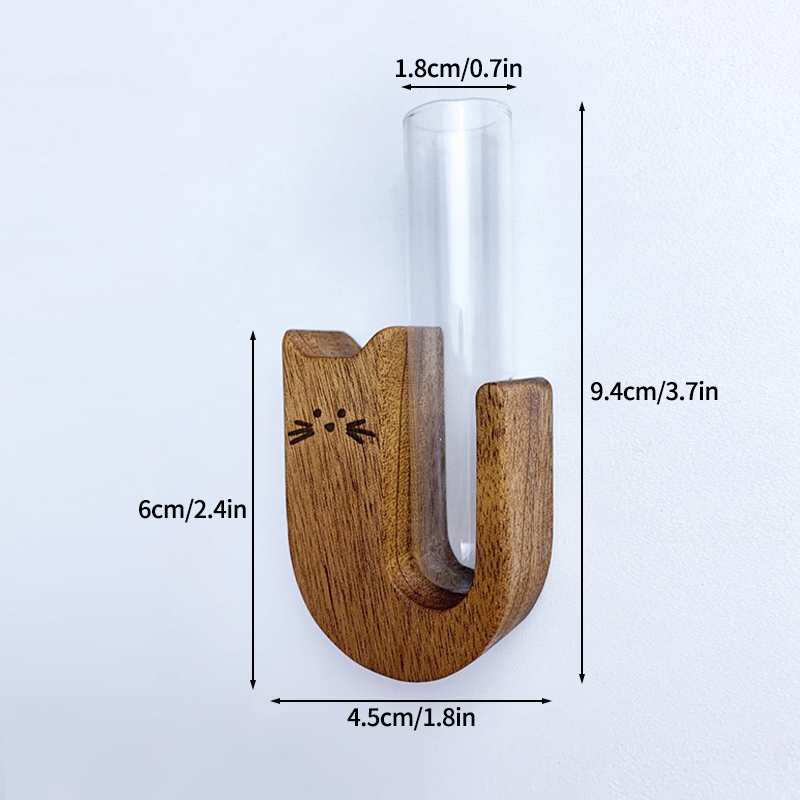 Cat Beard Magnet Storage Jar Cat Whisker Collection Bottle Pet Hair Storage Magnet Vase Wooden Holder Refrigerator Magnet Decor: black