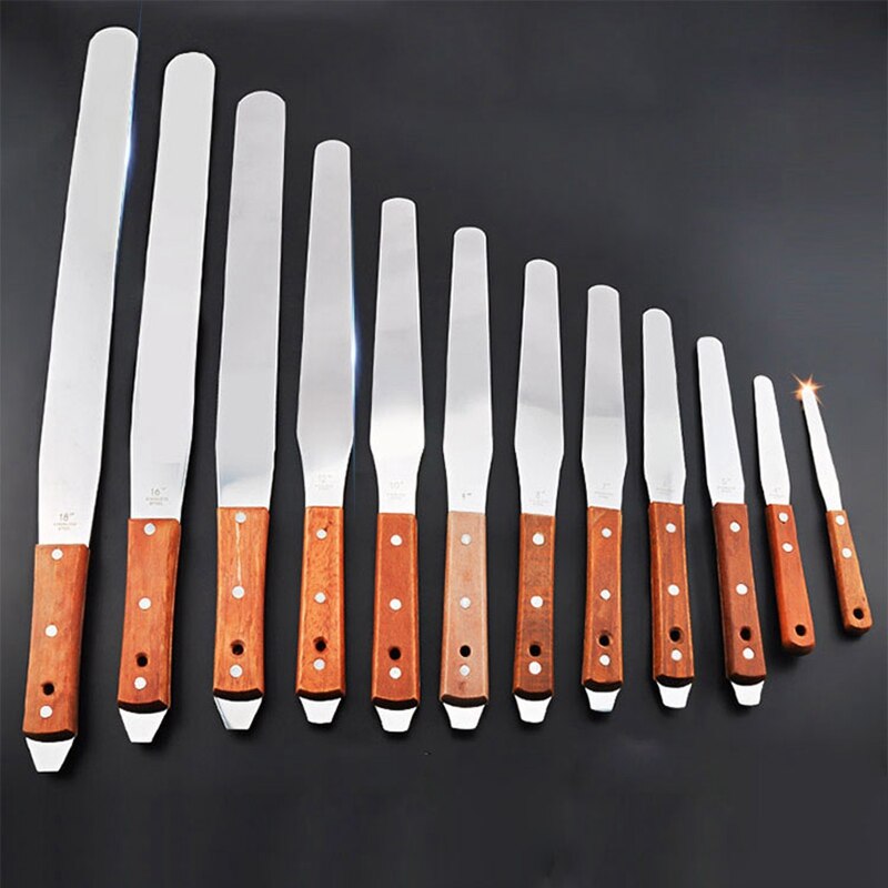 Stainless Steel Spatula Inking Paint Glue Mixing Knife Draw Spatula Texture Scraper Painting Decorating Ink Putty Knife Tools
