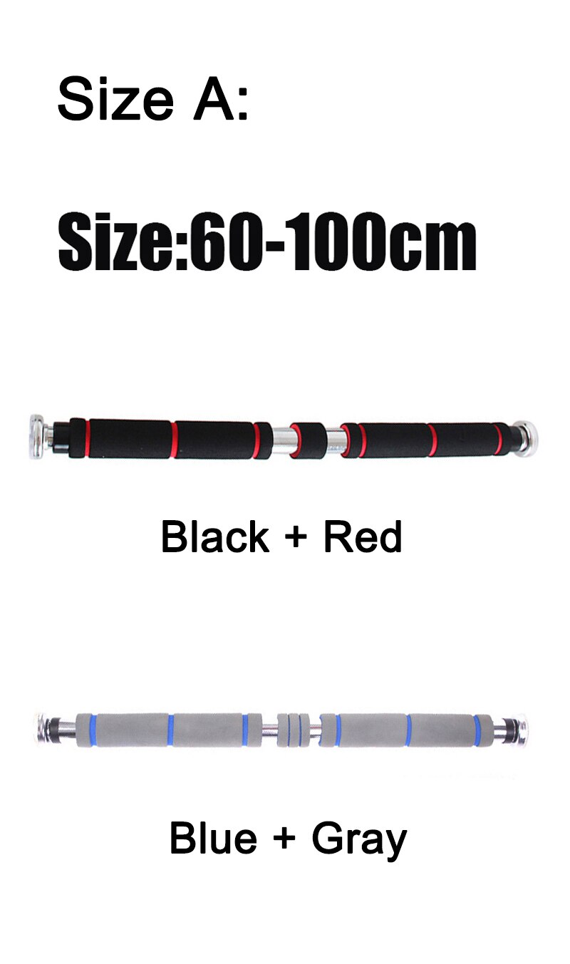 62-130cm Tür Horizontale Bars Einstellbar Übung Gym Kinn Up Pull Up Training Bar Sport Fitness Workout Ausrüstungen: Black
