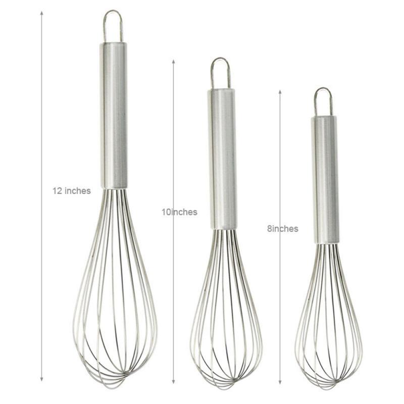1 Pc Rvs Eiklopper Boter Mixer Hand Whisk Mixer Keuken Gereedschap 8/10/12 Inch Voor Keuken Batidor de Huevos