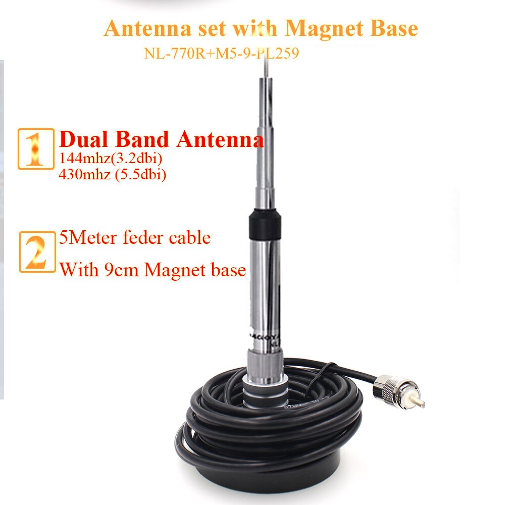 Nagoya nl -770r antenne dual band mobilradio  nl770r til kt -8900 kt-8900d kt -980 plus kt -780 plus th -7800 th-8600 bj-218 bj-318: 9cm magenta sæt
