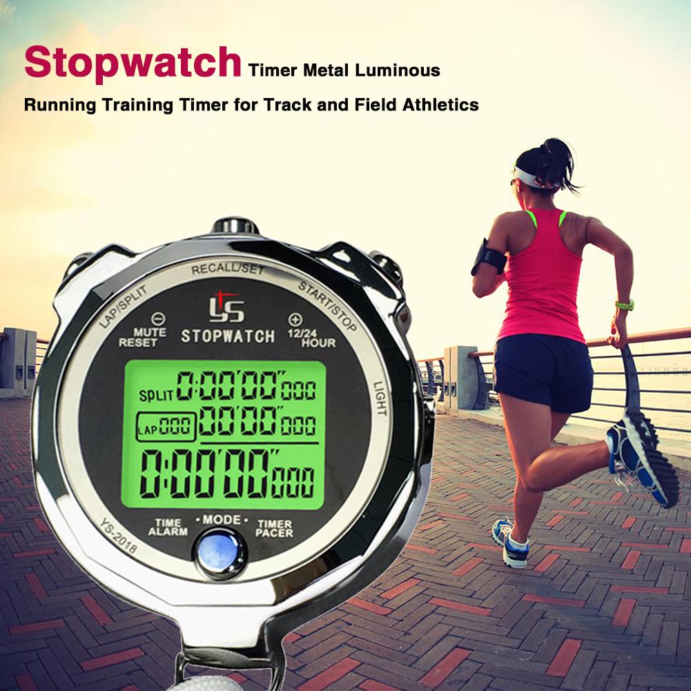 Draagbare Smart Professionele Handheld Timer Digitale Stopwatch Tracks Multifunctie Sport Running Training Timer Stopwatch
