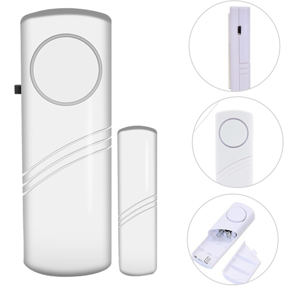 1pcs Smart Human Body Sensors Security Door And Window Alarm Wireless Home Window Door Entry Sensors White