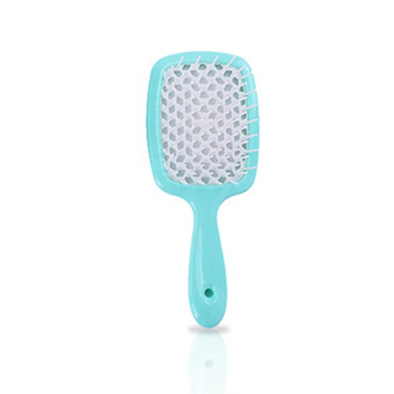 Vented Hair Brush Salon Styling Tools Large Plate Combs Massage Girls Ponytail Comb for Home Use: Green