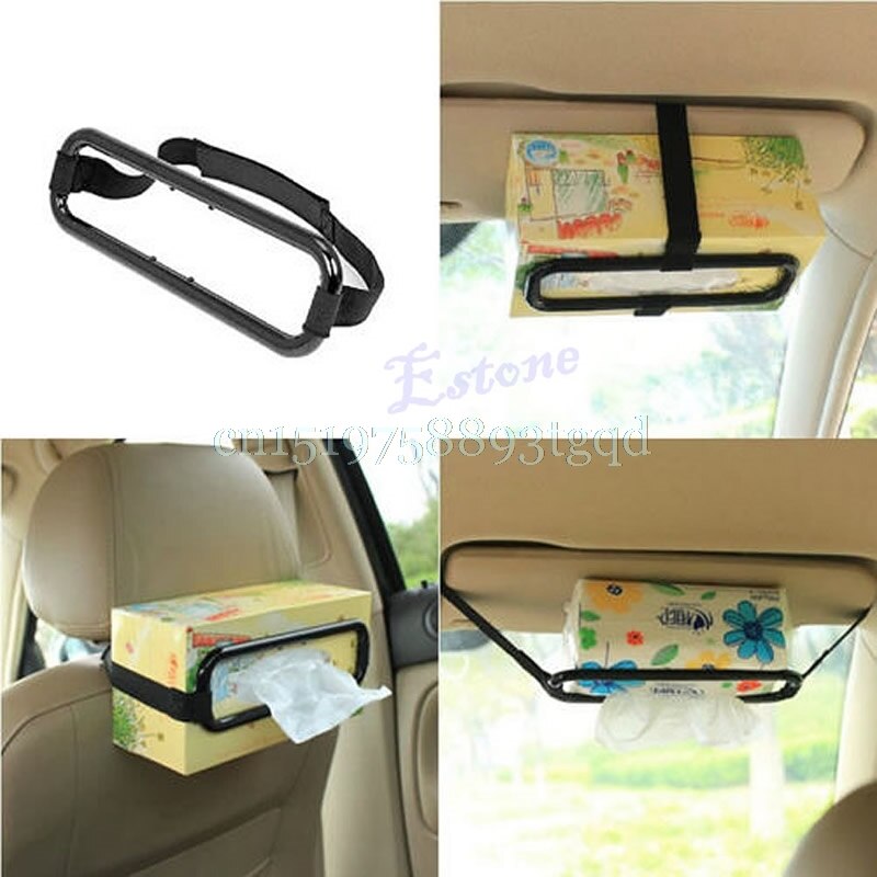 Auto Zonneklep Tissue Papier Doos Houder Auto Rugleuning Accessoires Clip Beugel