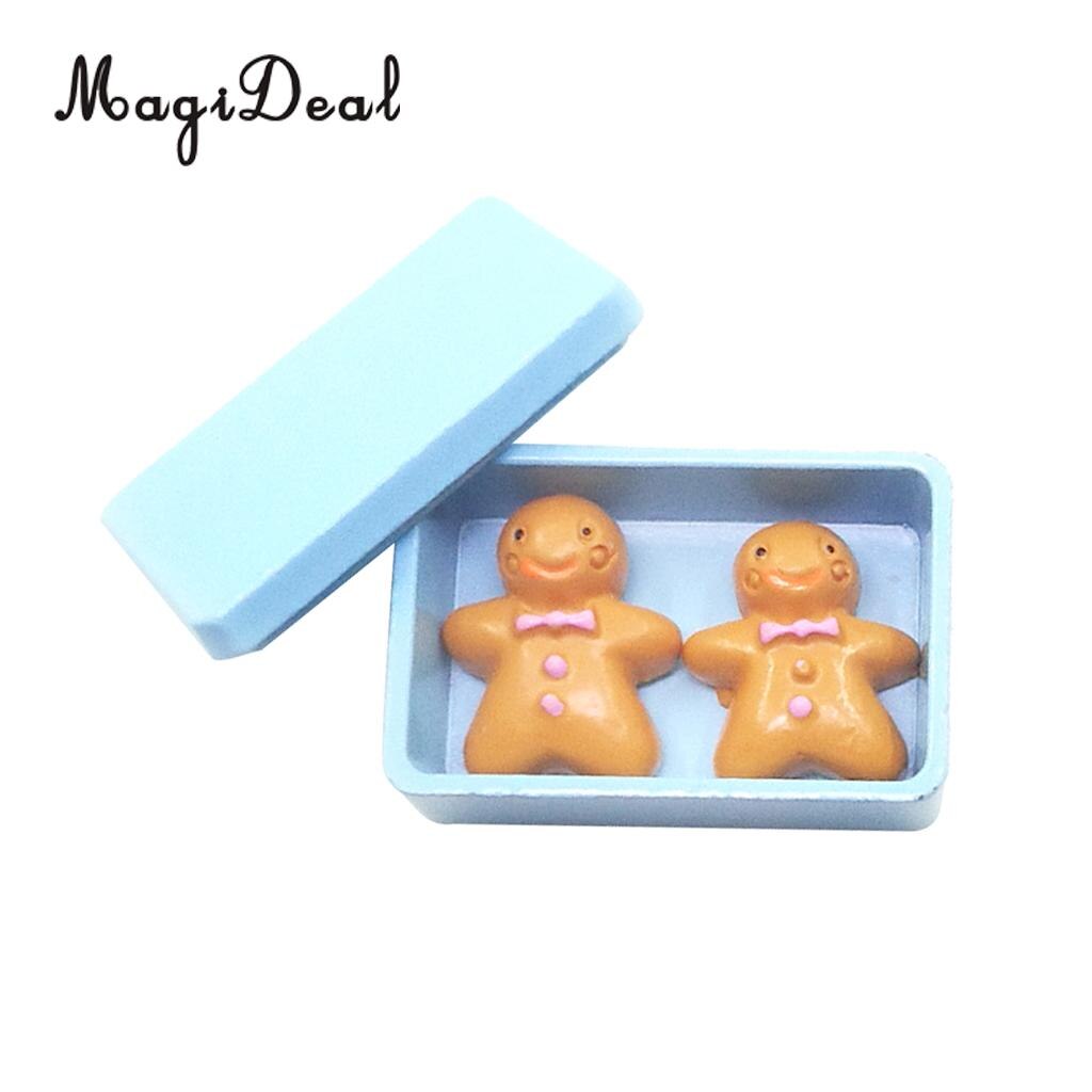 MagiDeal Lovely 1:12 Dollhouse Miniatures Kitchen Accessories Biscuit Box with 2 Pieces Cookies