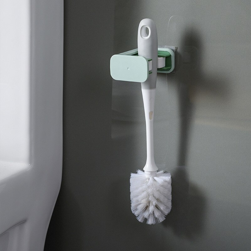 Hole Free Wall Mounted Mop Clip Toilet Traceless Mop Hook Bathroom Broom Rack Seat Mop Storage Clip Home Storage Organization