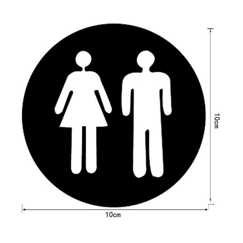 Removable 3D Mirror Public Toilet Restroom Sign Men Women Wall Art Stickers for Bar School