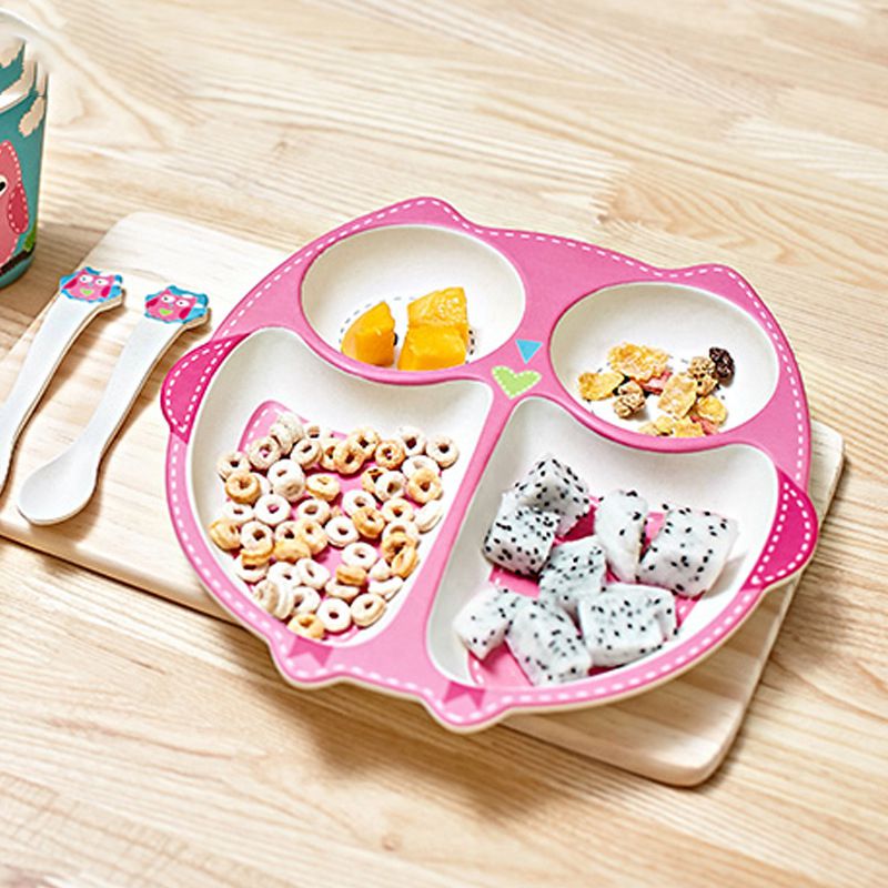 Baby Cute Bowls Plate Tableware Children Infant Food Feeding Container Placemat Dishes Child Kids Feed Plate