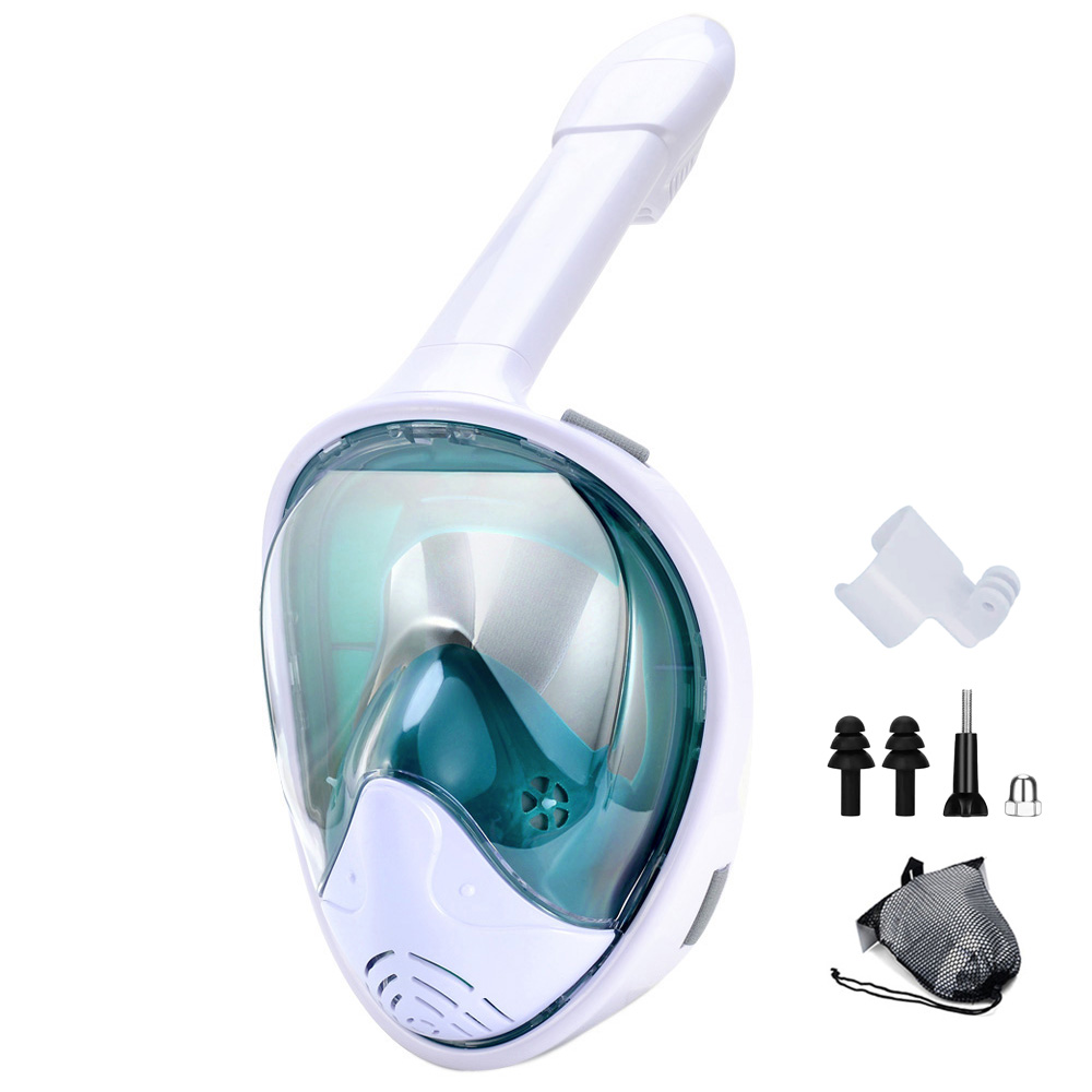 Volledige Gezicht Snorkel Masker Met Afneembare Camera Mount, snorkelen Zwemmen Duiken Masker Wide View Anti-Fog Anti-Lek Voor Volwassen Kinderen: YELLOW / L/Xl