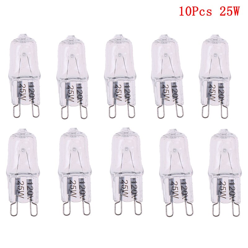 10PCS 120V 25W 40W 60W Oven Light Bulb G9 High Temperature Bulb Steamer Light G9 Oven Lighting Bulb