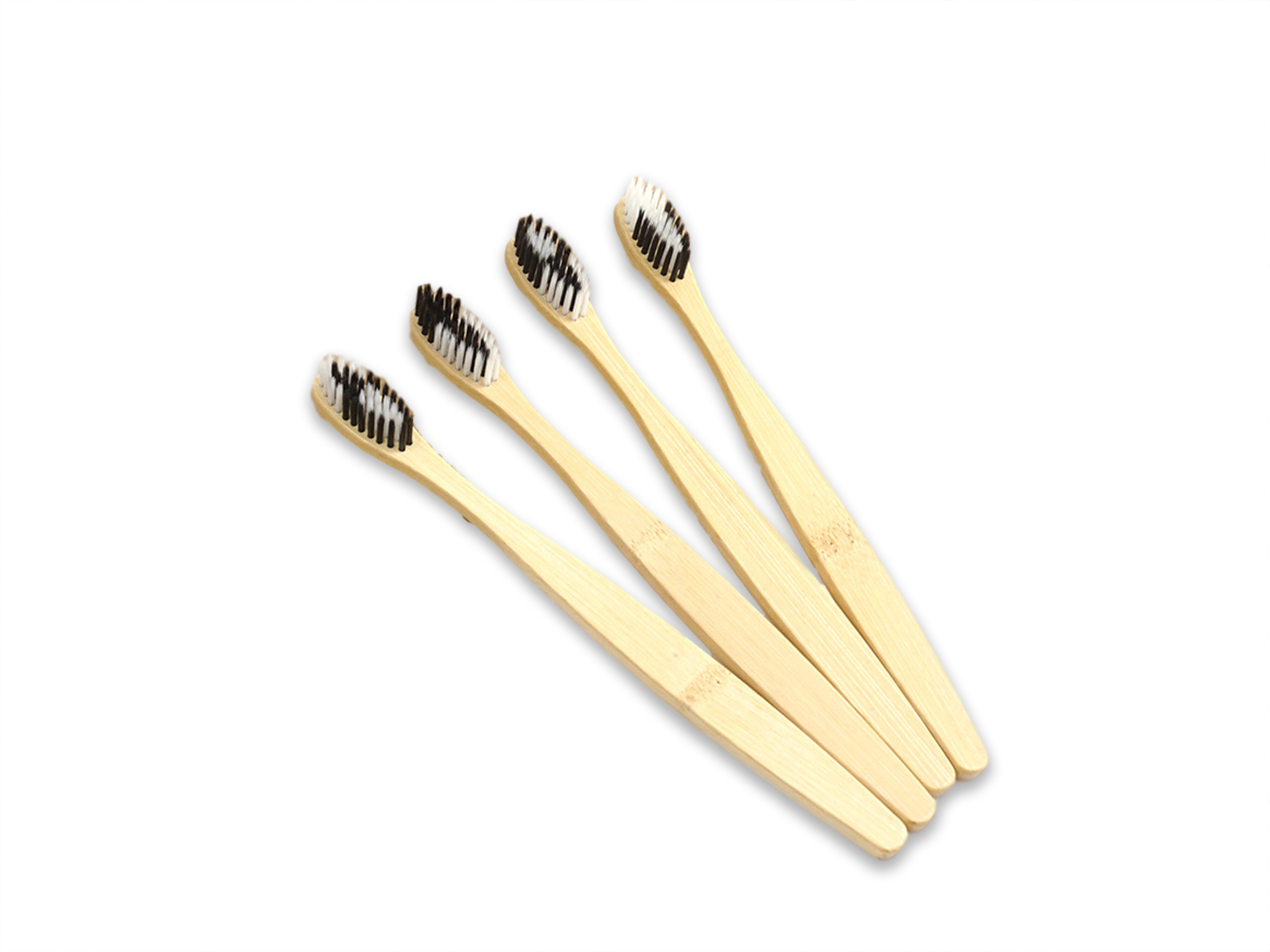 50/100 Pcs Colorful Soft Bristles Bamboo Toothbrush, Natural Eco Friendly Biodegradable Charcoal Wood Tooth Brushes