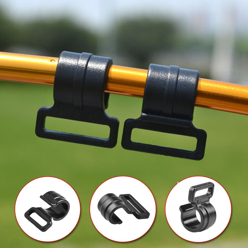 10 st 20mm tältkrokar camping husvagn förtält tältstång plast inner c clips s/m/l bärbar tältstång fäst krok