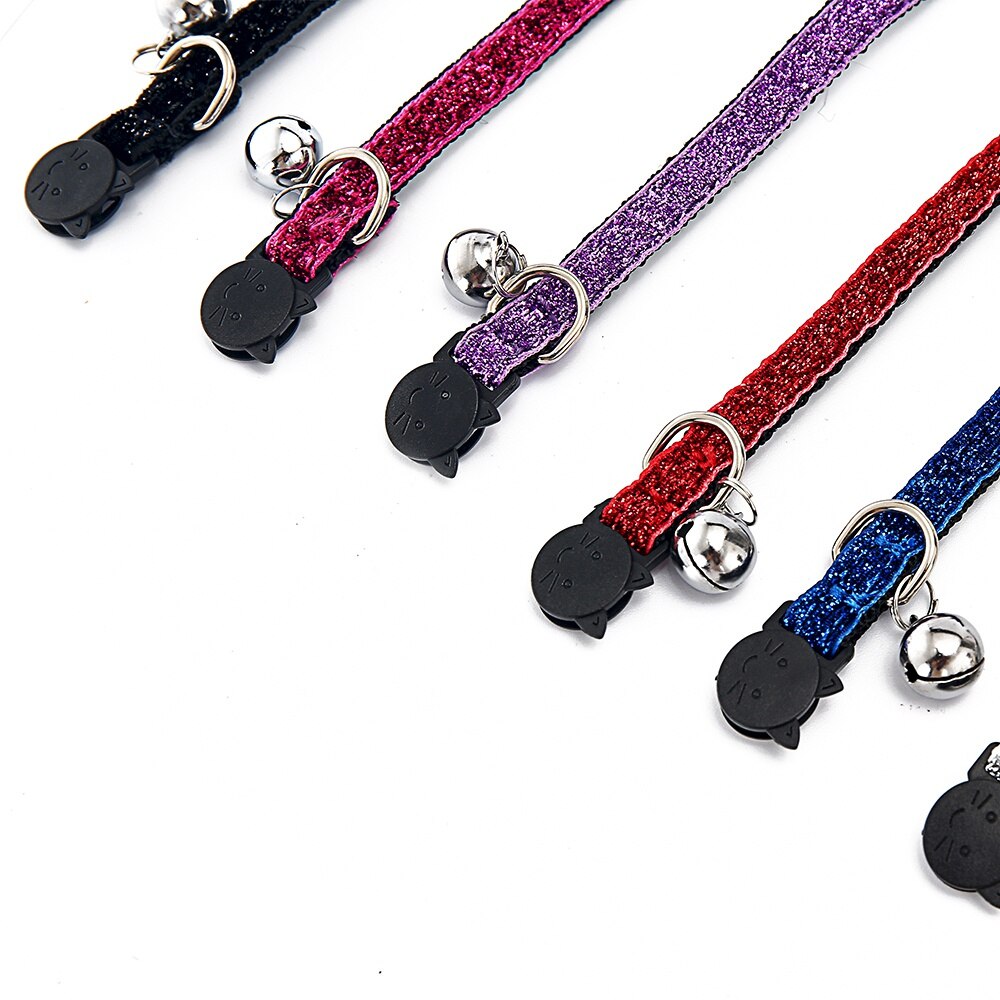 Collar para gatos, productos para collares para perro y mascotas, Collar para Gato, arnés para cascabel para gatos, Correa brillante para gatito