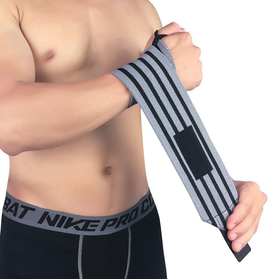 Loogdeel 1PCS Gewichtheffen Polsband Pols Wraps Bandages Brace Powerlifting Gym Fitness Bandjes Ondersteuning Sport Apparatuur: Gray / Right Hand