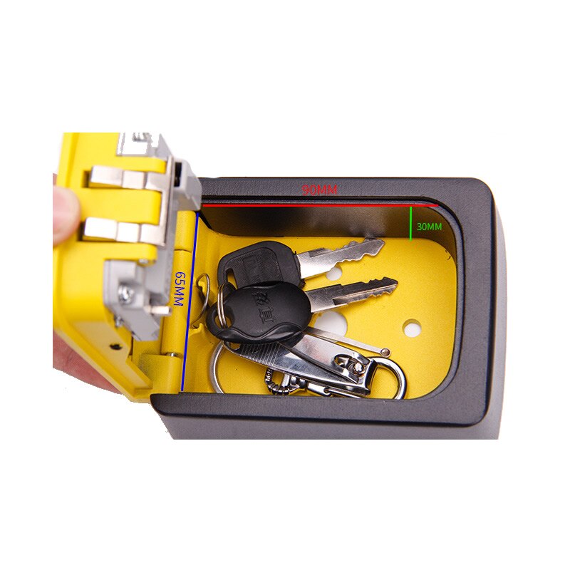 robić montażu na ścianie zapasowe klucze bezpieczny schowek robić przechowywania z 4 cyfra kombinacja blokada biuro w domu metalowe ukryty klucz tajne organizator