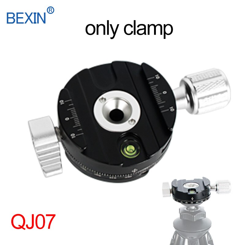 Dslr quick release clamp camera mount clip tripod plate adapter 360 rotate panoramic shooting clamp for arca swiss camera tripod: QJ07 set 1