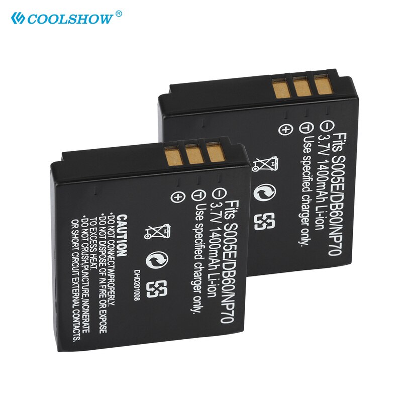 CGA-Batería de CGA-S005 S005E DB60 NP70, 1400mAh, para Panasonic Lumix DMC-FX180 LX1 LX2 LX3 FX01 FX07 FX100