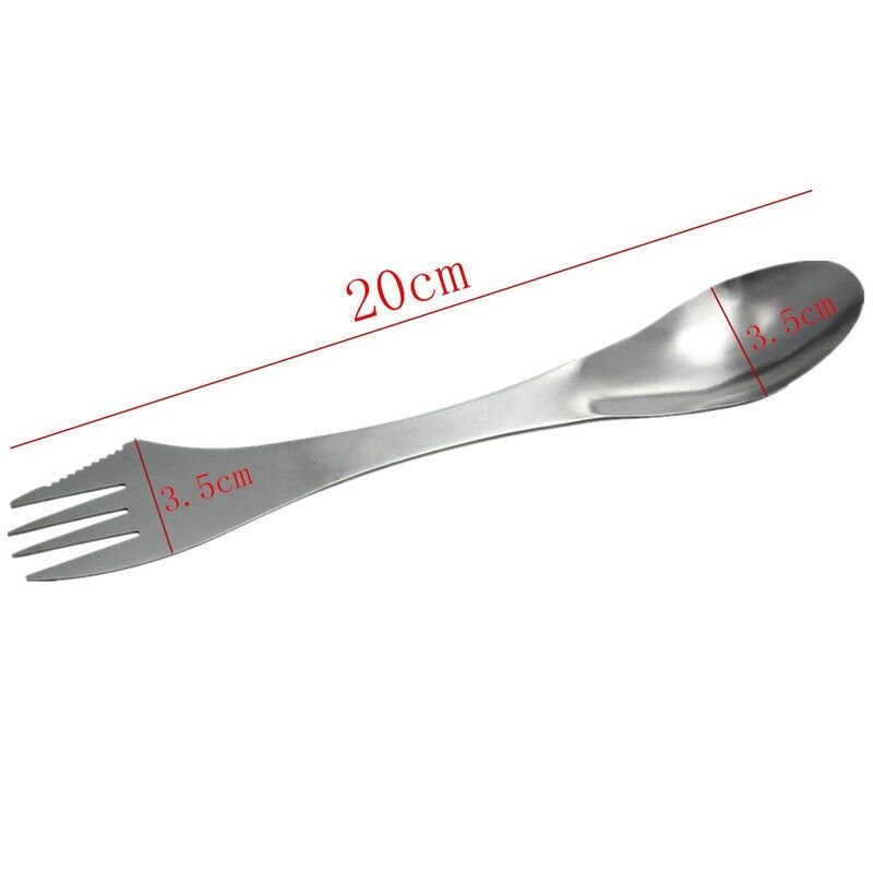 Multitool Stainless Steel Fork Spork Spoon Picnic Camping Multifution Flatware Utensil Can Opener Portable Tableware Cutlery #