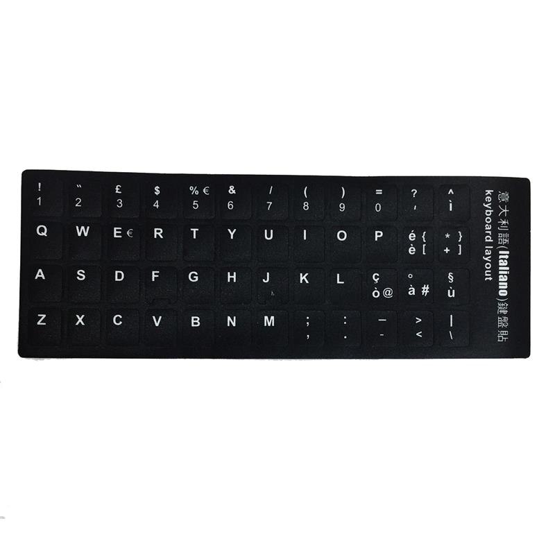 2PCS Keyboard Stickers Multi-Language For English/Spanish/German/Korean/Italian/French/Thai/Japanese/Arabic Keyboard Stickers: Italian