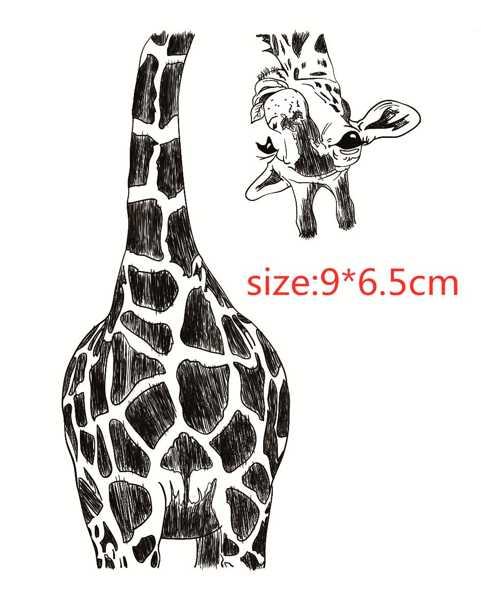 Timbre à motifs d'animaux en métal et girafe Scrapbooking, gaufrage artisanal pour la fabrication de timbres transparents en Silicone
