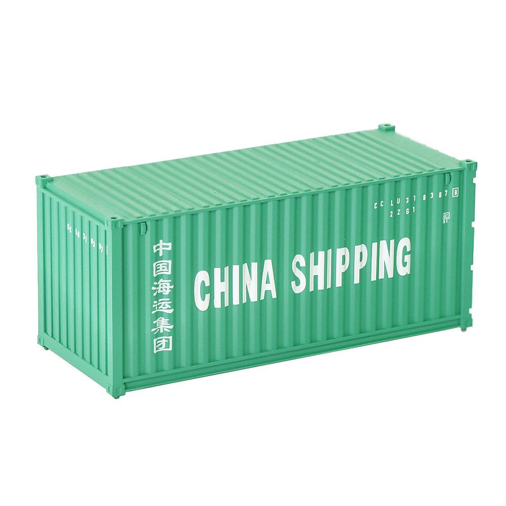 3pcs Mixed Different HO Scale 20 Foot Container 20ft Container Freight Car Wagon C8726 CHINA OOCL HYUNDAI