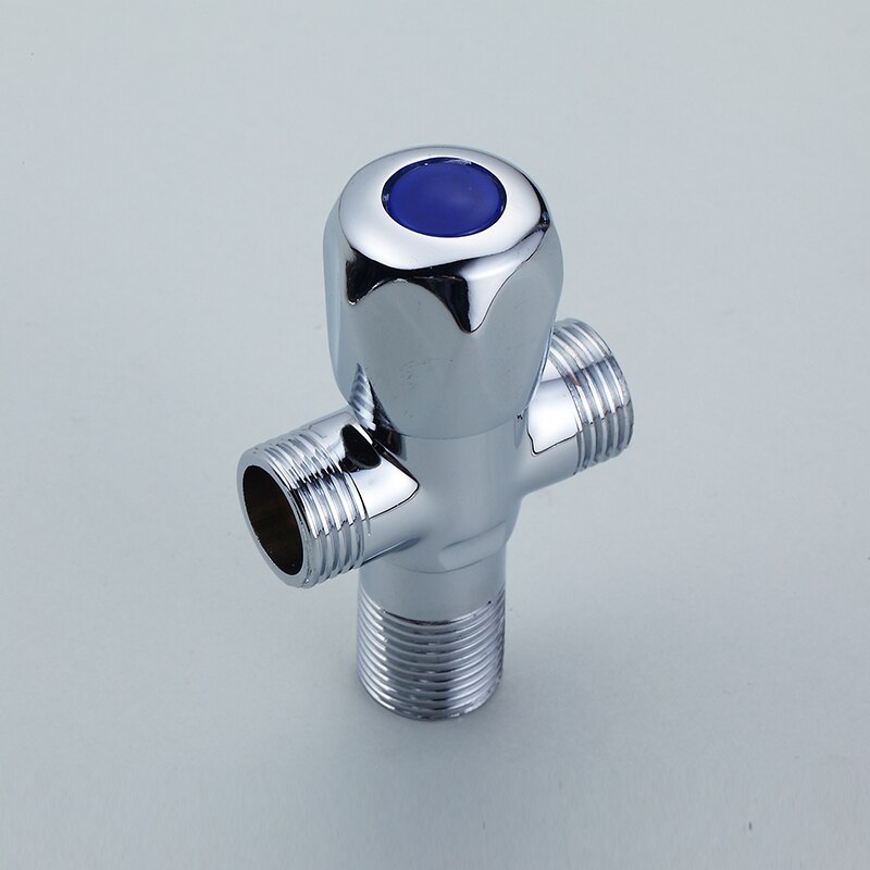 Sliver Three Waterways Switch Cold Water Angle Valve Faucet Torneira Faucet Accessories Kitchen Chrome Angle Stop Valve