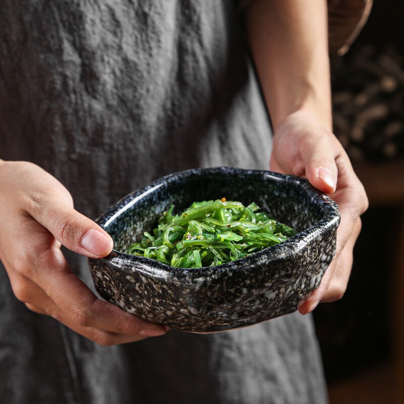 Japanese Stone Pattern Odd Bowl Fruit Salad Bowls Ceramic Bowl Restaurant Snack Bowl Vegetable Tableware Bowl