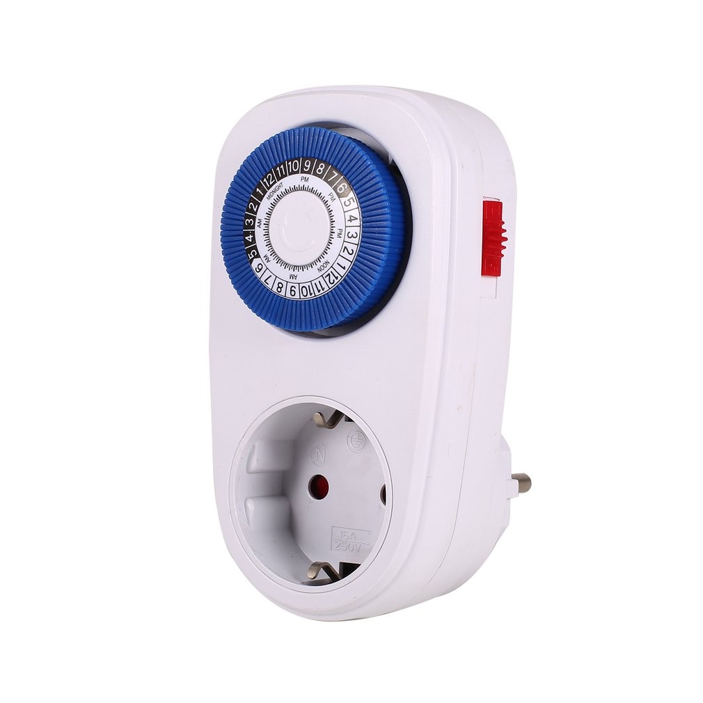 Temporizador interruptor inteligente cuenta atrás enchufe 24 horas enchufe mecánico programable interior Auto apagado
