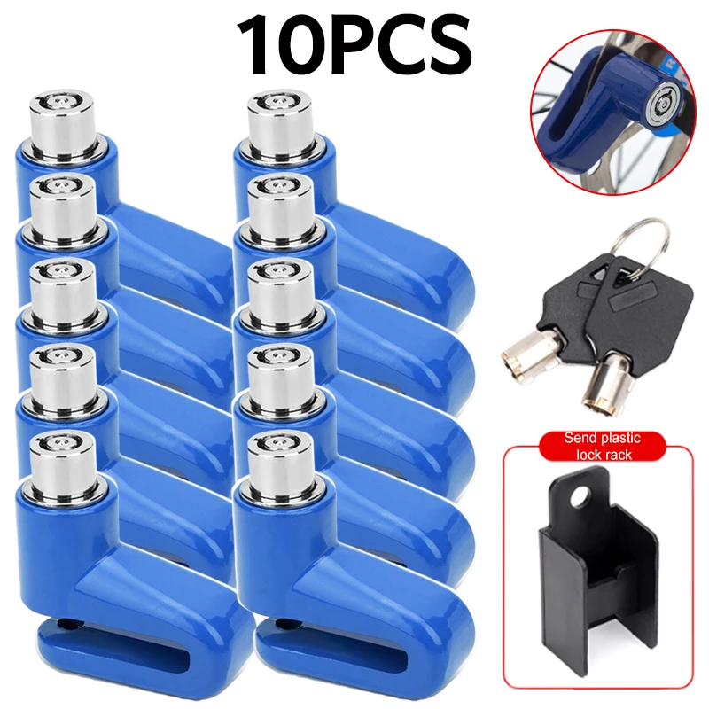 Beveiliging Antidiefstalslot Fietsschijfremslot Fiets Motor Mini Antidiefstal Draagbaar hangend remslot van aluminiumlegering: violet